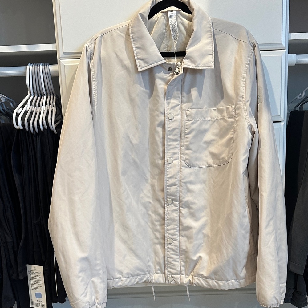 ALO Yoga Men's Light Cream Shirt Jacket